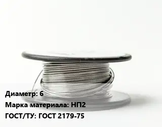 Никелевая проволока 6 Марка: НП2 ГОСТ: ГОСТ 2179-75